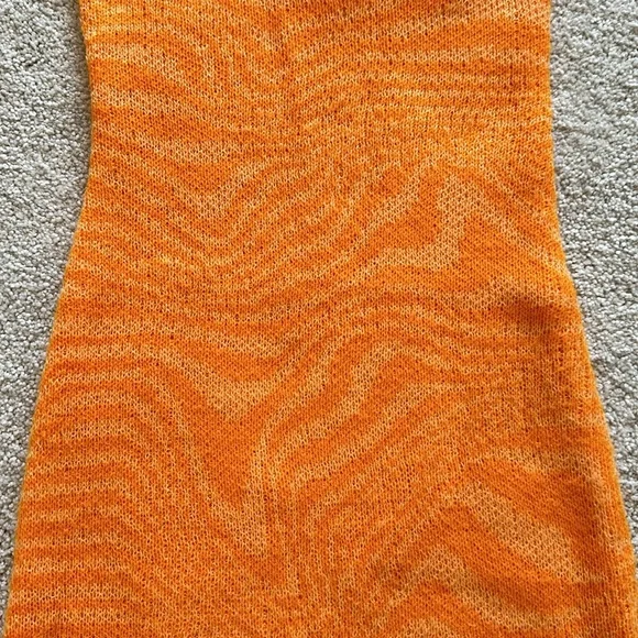 ORANGE MIDI DRESS - Picture 5 of 8